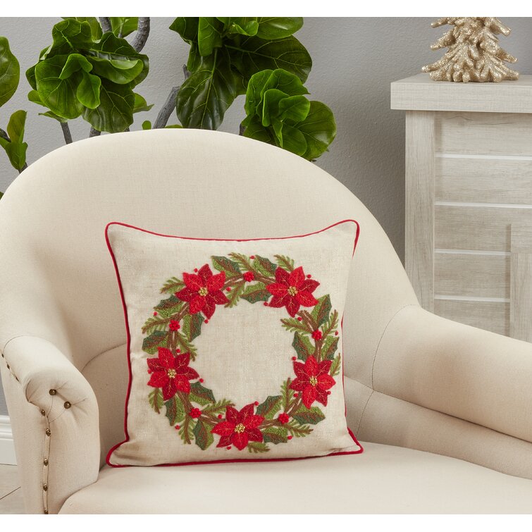 Saro Floral Polyester Pillow Cover | Wayfair